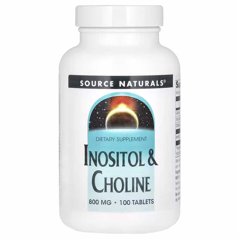 Inositol & Choline, vitamina B8 + B11, 100 tab. Source Naturals